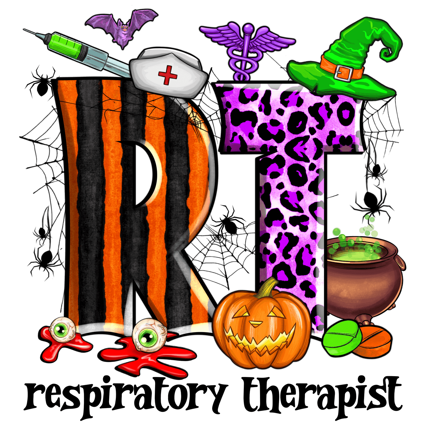 N181 RT Nurse Halloween Full Color DTF Transfer - Pro DTF Transfers