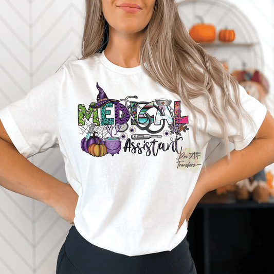 N183 MA Nurse Halloween Full Color DTF Transfer - Pro DTF Transfers