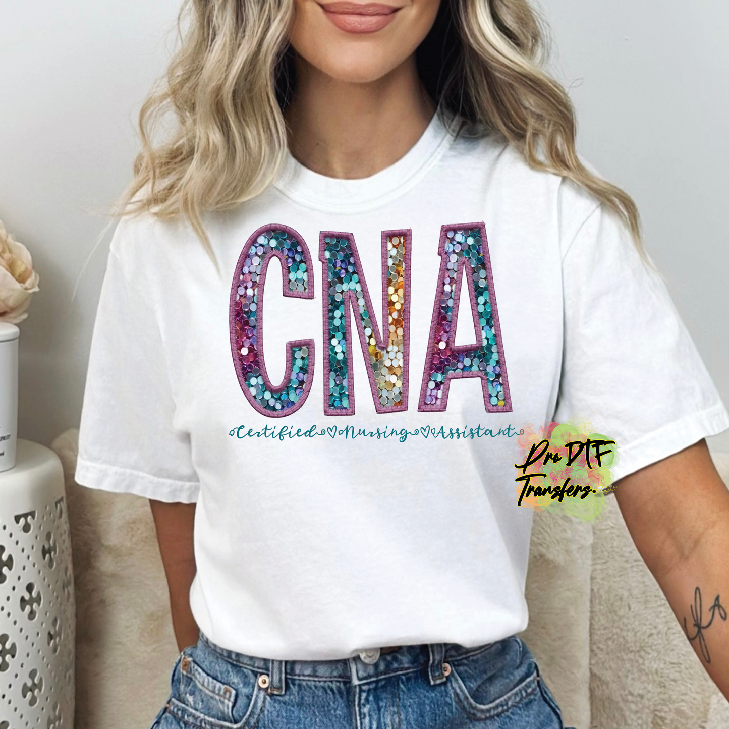N209 Nurse CNA Full Color DTF Transfer - Pro DTF Transfers
