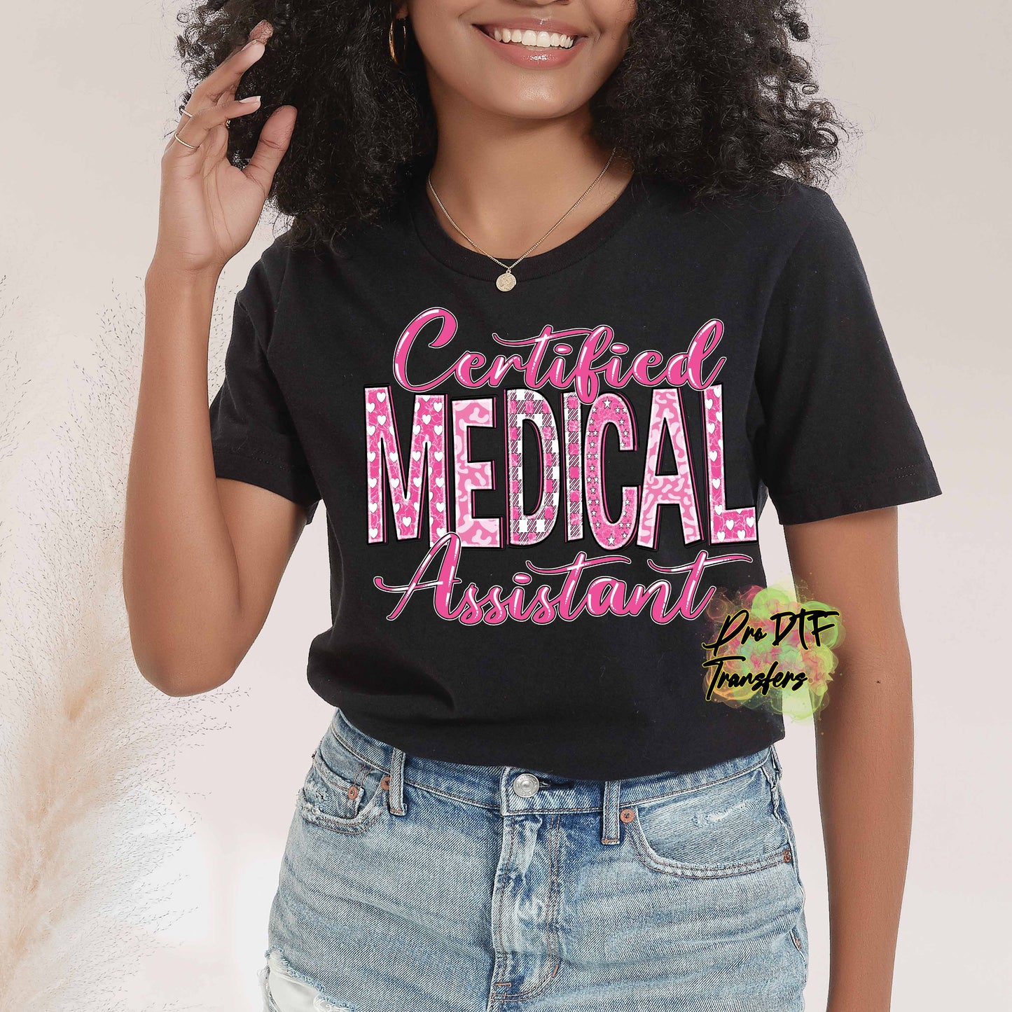 N224 Nurse CMA Pink Full Color DTF Transfer - Pro DTF Transfers