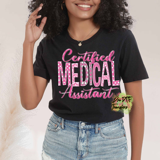 N224 Nurse CMA Pink Full Color DTF Transfer - Pro DTF Transfers