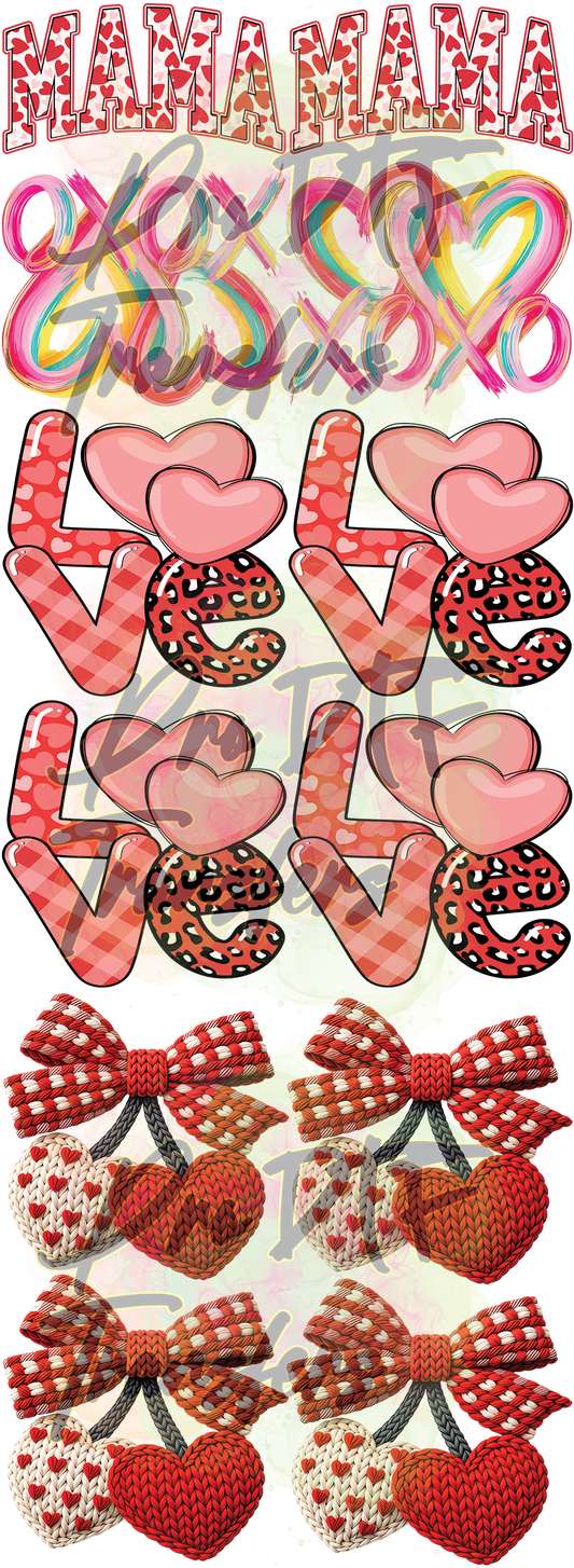 PM-VD1 Valentine's Day Pre Made Gang Sheet