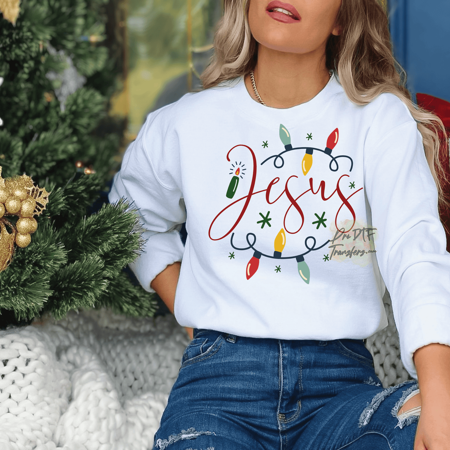 RG16 Jesus Christmas Full Color DTF Transfer - Pro DTF Transfers