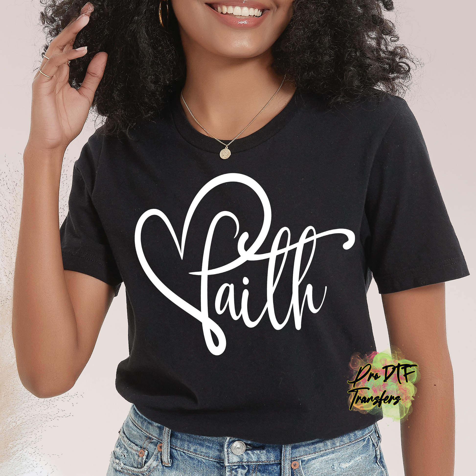 RG70 Faith Wht Full Color DTF Transfer - Pro DTF Transfers