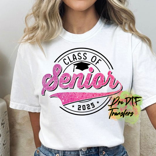 SR27 Senior 2025 Class Of Pink Full Color DTF Transfer