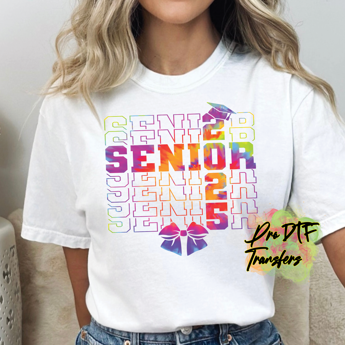 SR34 Senior 2025 Stacked Full Color DTF Transfer