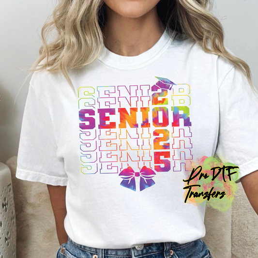 SR34 Senior 2025 Stacked Full Color DTF Transfer