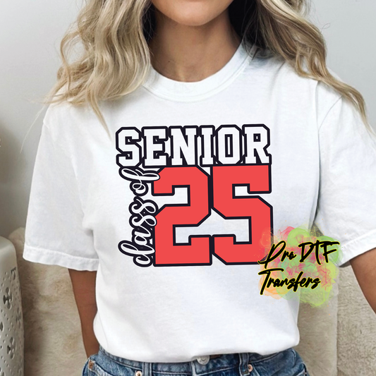 SR35 Senior 2025 Red Full Color DTF Transfer