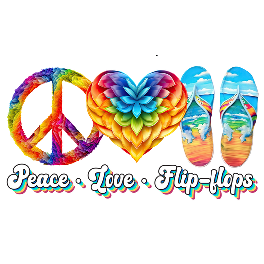 SV23 Peace Love Full Color DTF Transfer - Pro DTF Transfers
