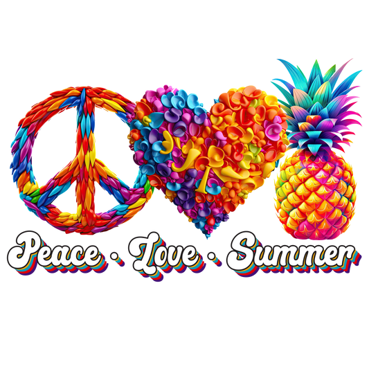 SV24 Peace Love Full Color DTF Transfer - Pro DTF Transfers