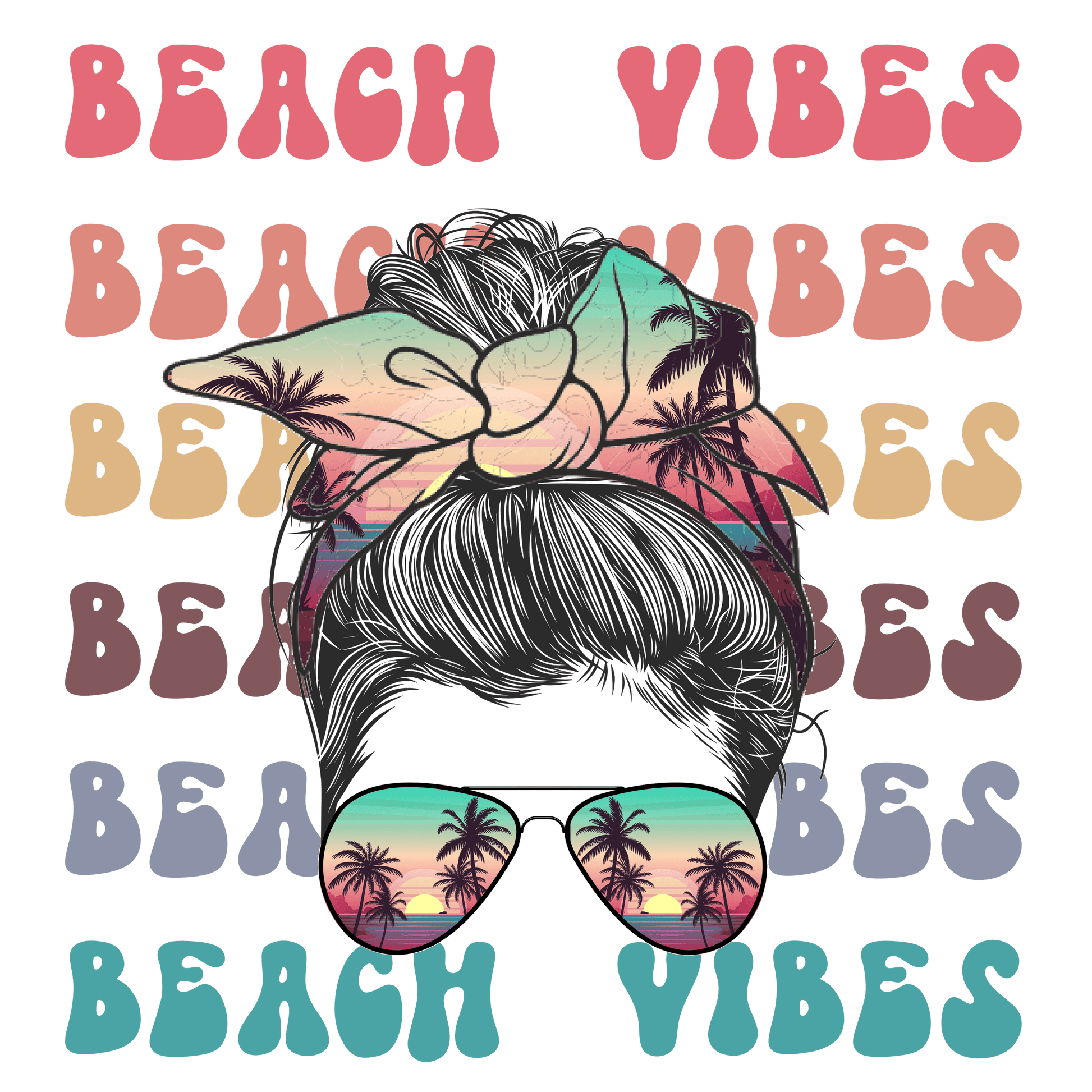 SV43 Beach Vibes Full Color DTF Transfer - Pro DTF Transfers