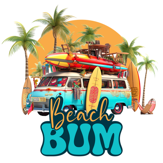 SV5 Beach Bum Full Color DTF Transfer - Pro DTF Transfers