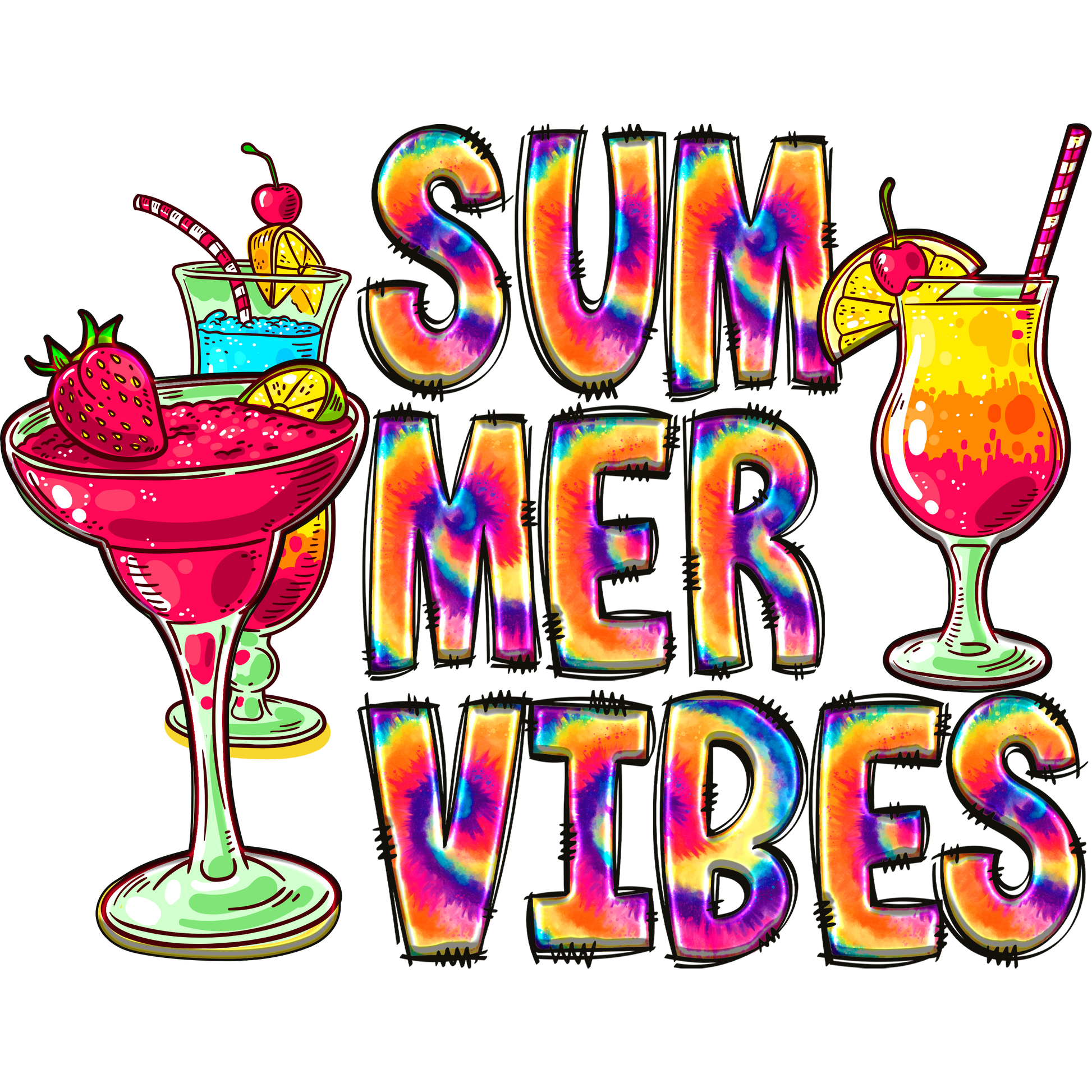 SV52 Summer Vibes Full Color DTF Transfer - Pro DTF Transfers