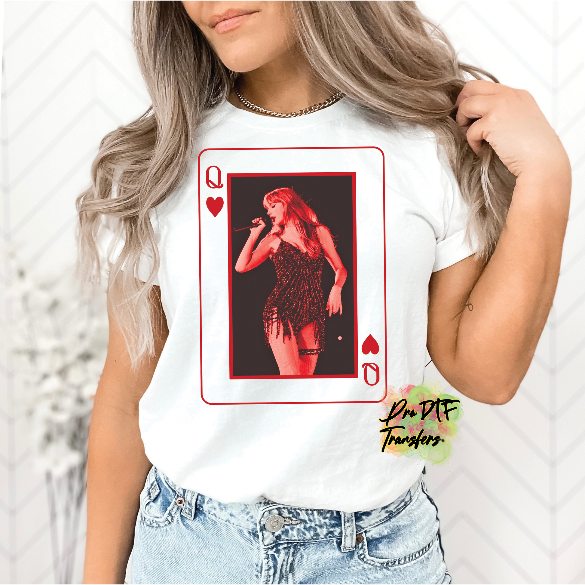 TS106 Taylor Swift Queen Full Color DTF Transfer - Pro DTF Transfers