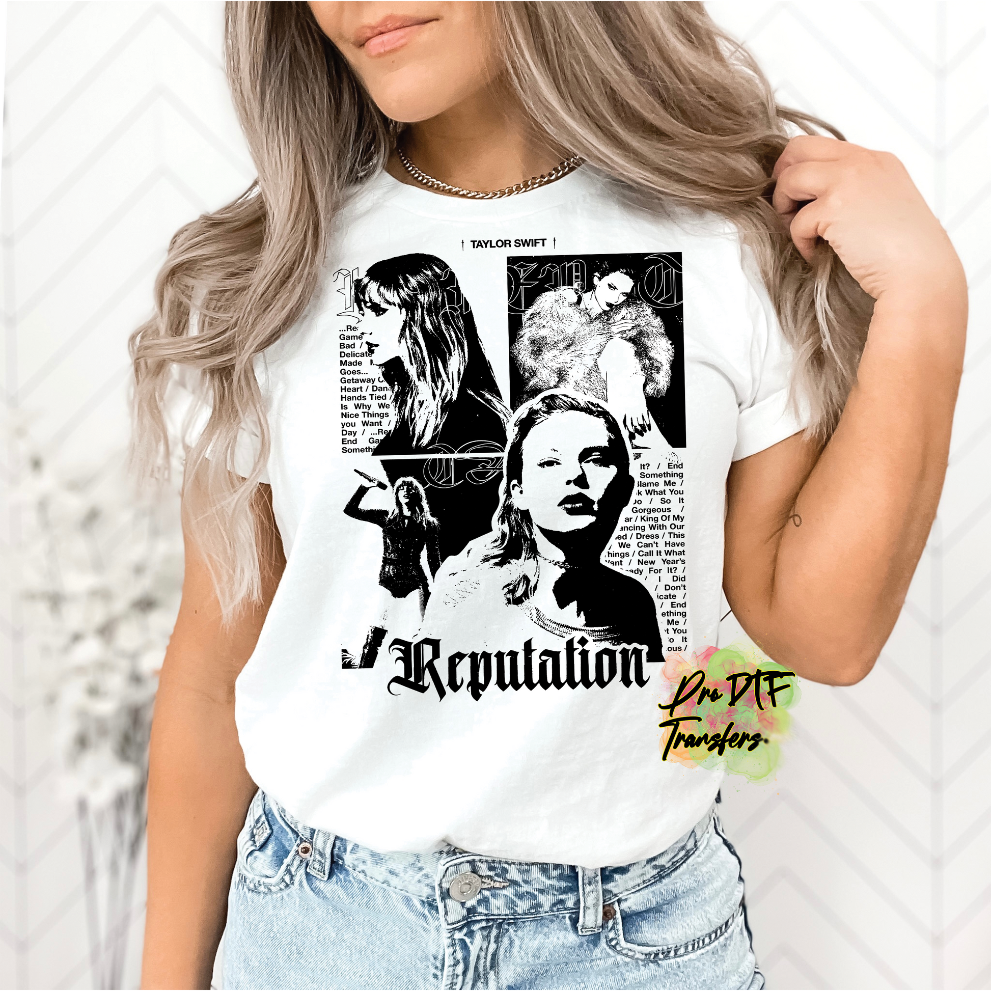 TS110 Taylor Swift Reputation Full Color DTF Transfer - Pro DTF Transfers
