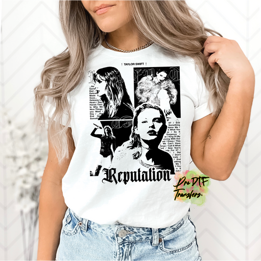 TS110 Taylor Swift Reputation Full Color DTF Transfer - Pro DTF Transfers