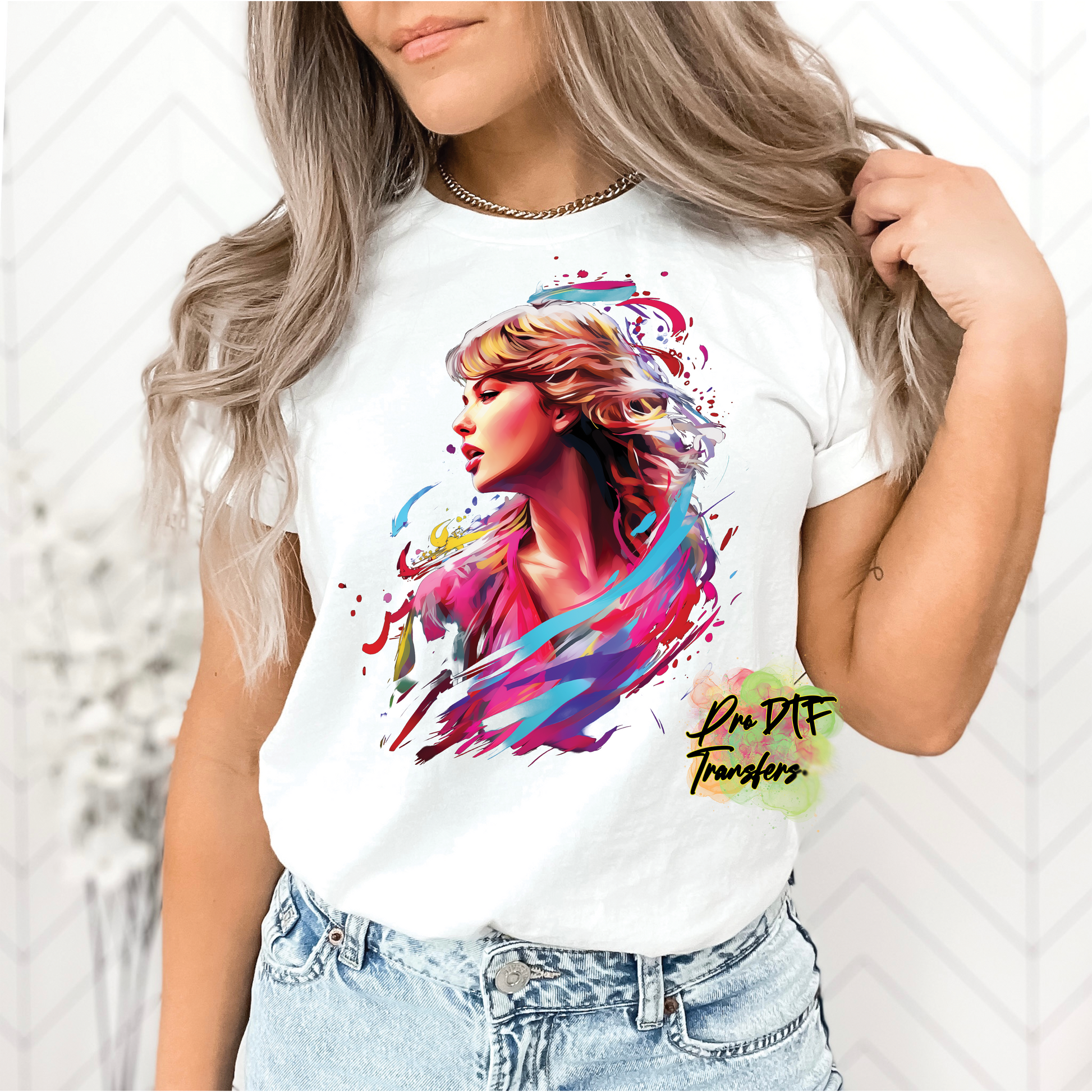 TS111 Taylor Swift Full Color DTF Transfer - Pro DTF Transfers