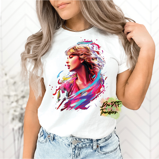 TS111 Taylor Swift Full Color DTF Transfer - Pro DTF Transfers