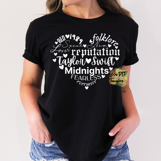 TS98 Taylor Swift Midnights WHT Full Color DTF Transfer - Pro DTF Transfers