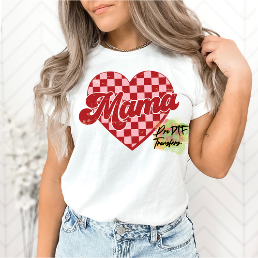 VD328 Mama Heart Distressed Effect Full Color DTF Transfer - Pro DTF Transfers