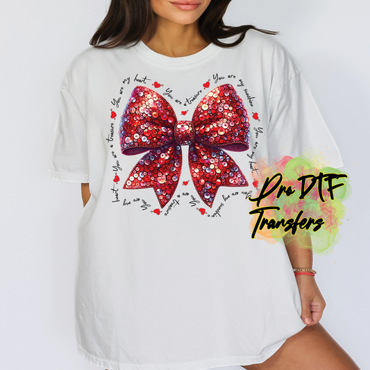 VD368 Bow Valentine Full Color DTF Transfer