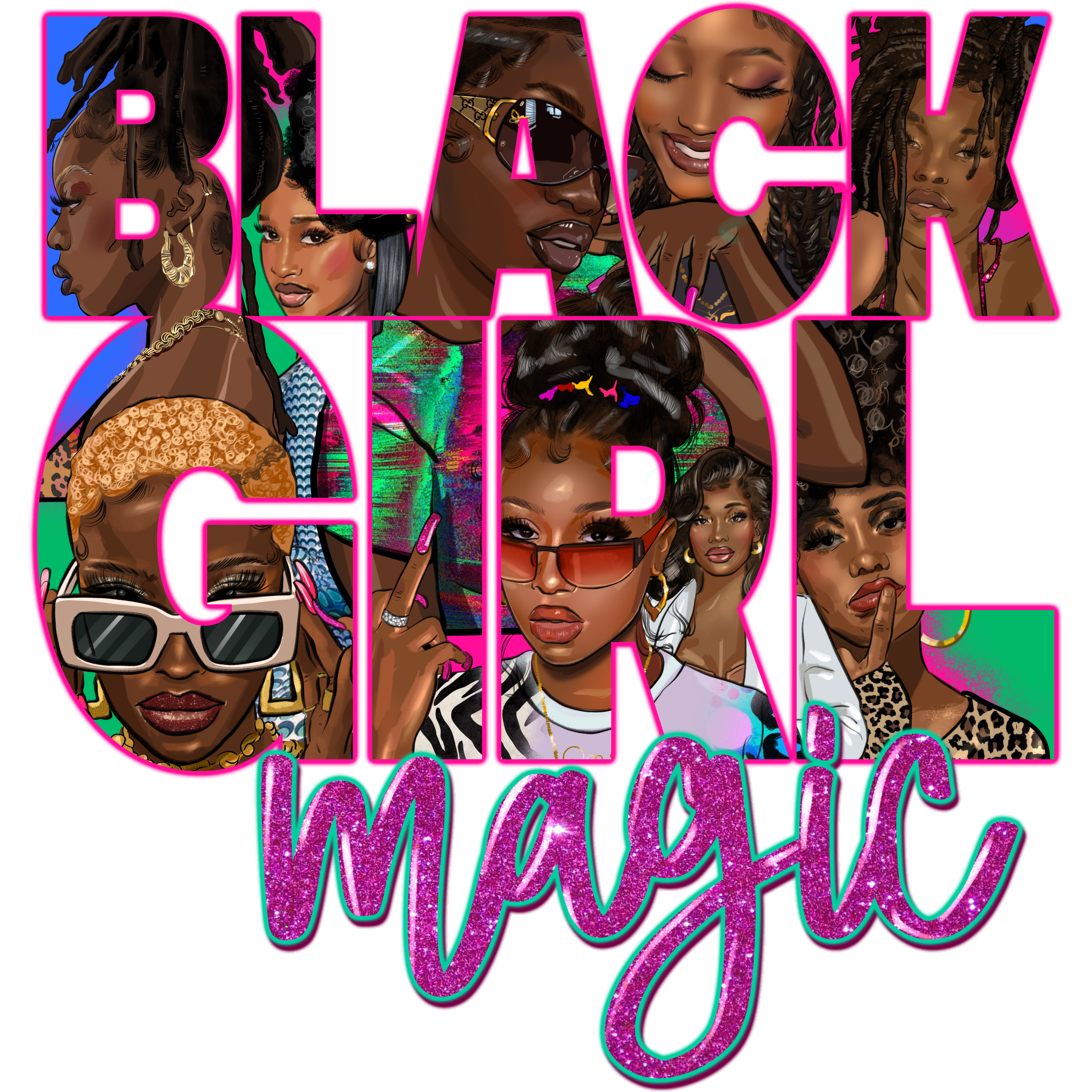 BH149 Black Girl Magic Full Color DTF Transfer | Pro DTF Transfers
