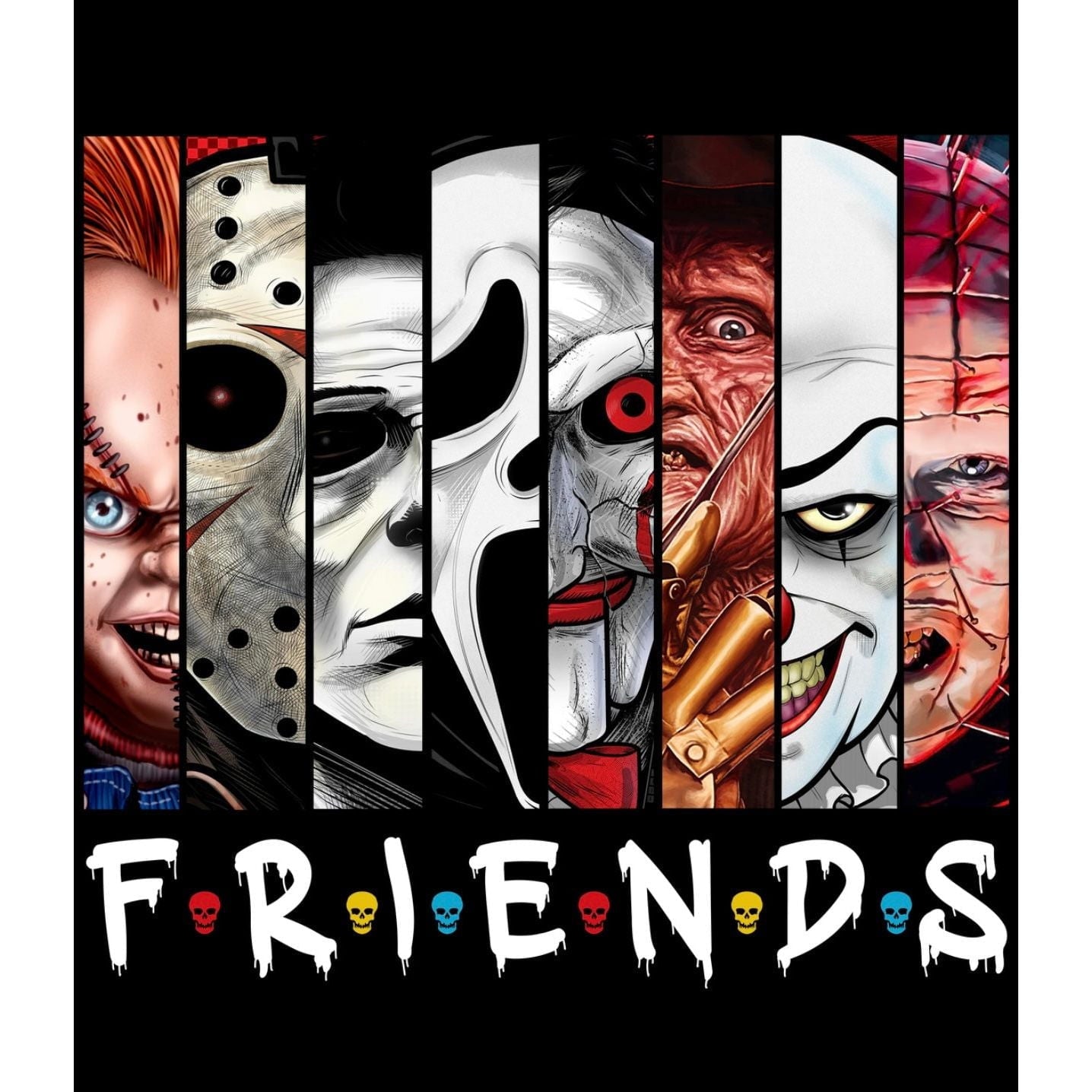 HW3 Halloween Friends Full Color DTF Transfer - Pro DTF Transfers