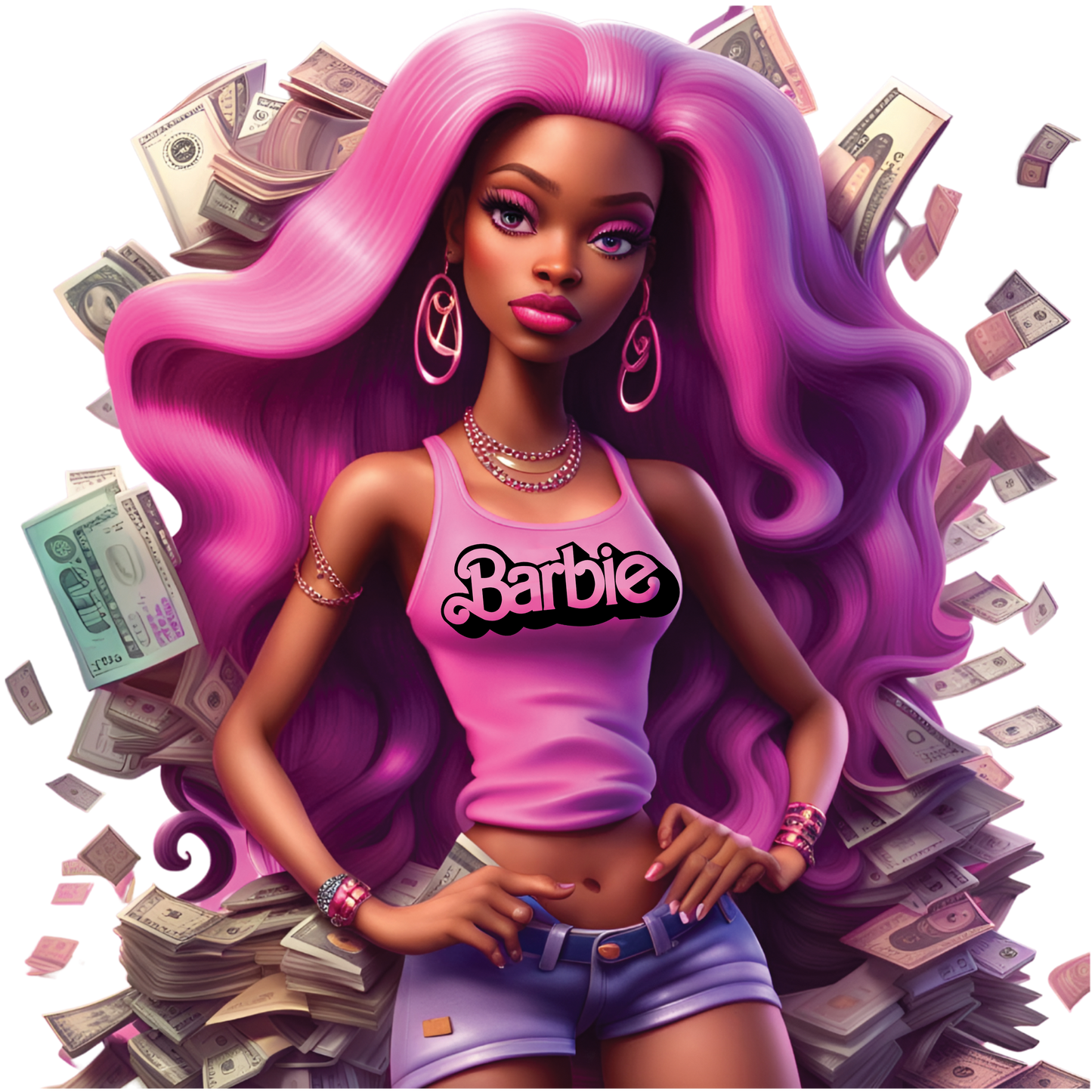 BRB34 Barbie Full Color DTF Transfer - Pro DTF Transfers