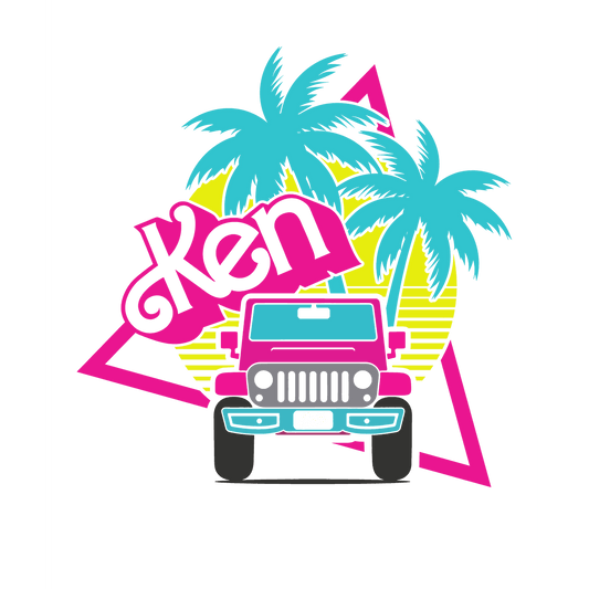 BRB2 Ken Jeep Full Color DTF Transfer - Pro DTF Transfers