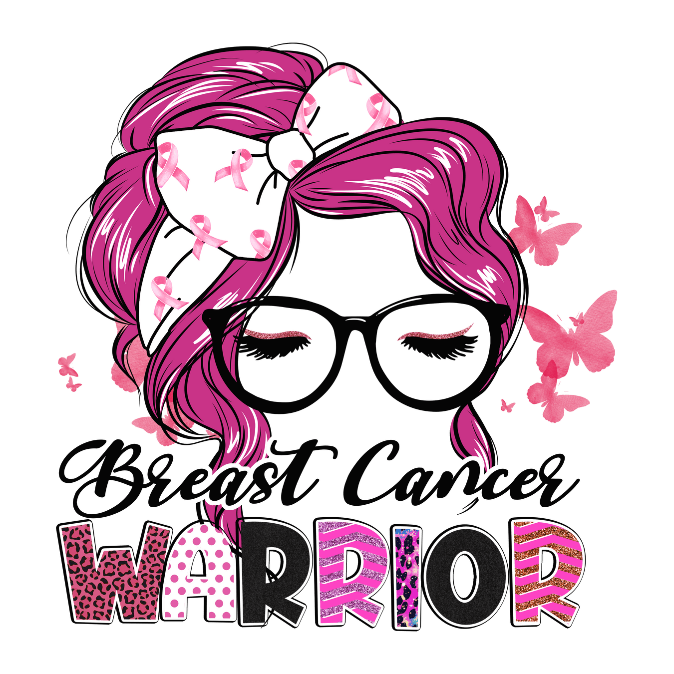 CA34 Cancer Warrior Full Color DTF Transfer - Pro DTF Transfers