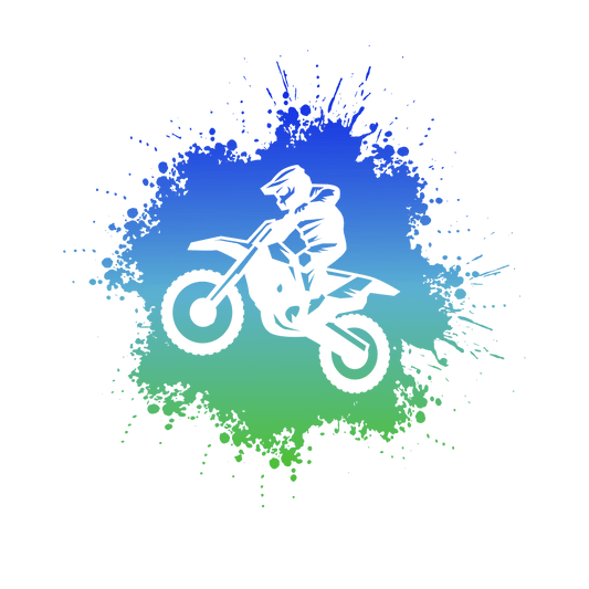 FV25 Distressed Dirt Bike Full Color DTF Transfer - Pro DTF Transfers