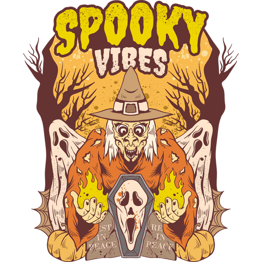 HW95 Vintage Halloween Full Color DTF Transfer - Pro DTF Transfers