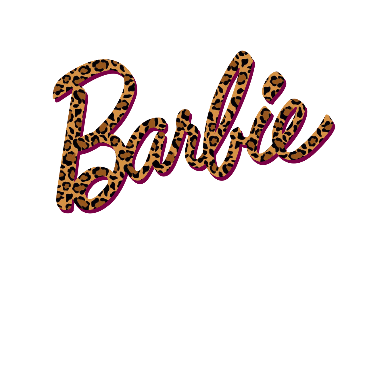 BRB25 Barbie Leopard Full Color DTF Transfer - Pro DTF Transfers