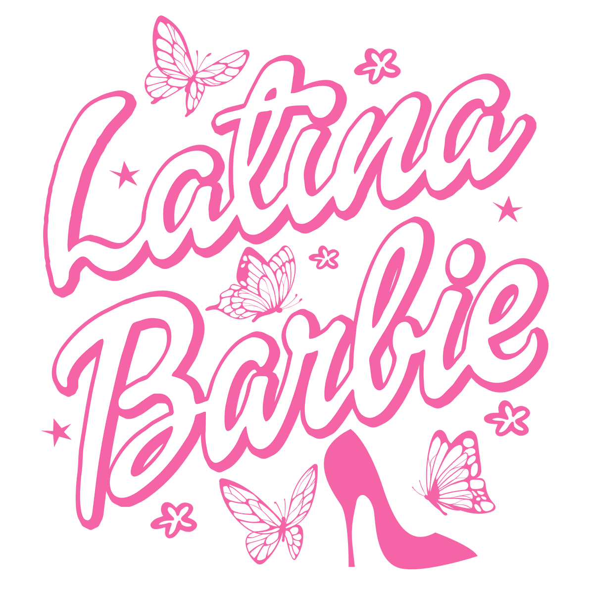 BRB38 Latina Barbie Full Color DTF Transfer - Pro DTF Transfers