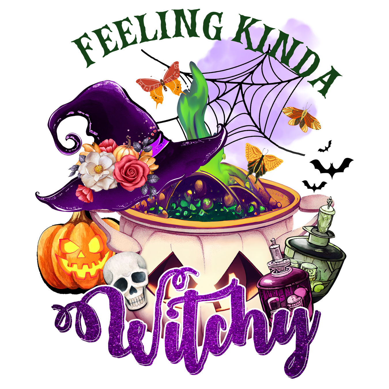HW310 Feeling Kinda Witchy Full Color DTF Transfer - Pro DTF Transfers