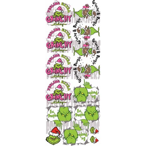 PM5 Grinch Bundle Christmas Pre Made Gang Sheet - Pro DTF Transfers