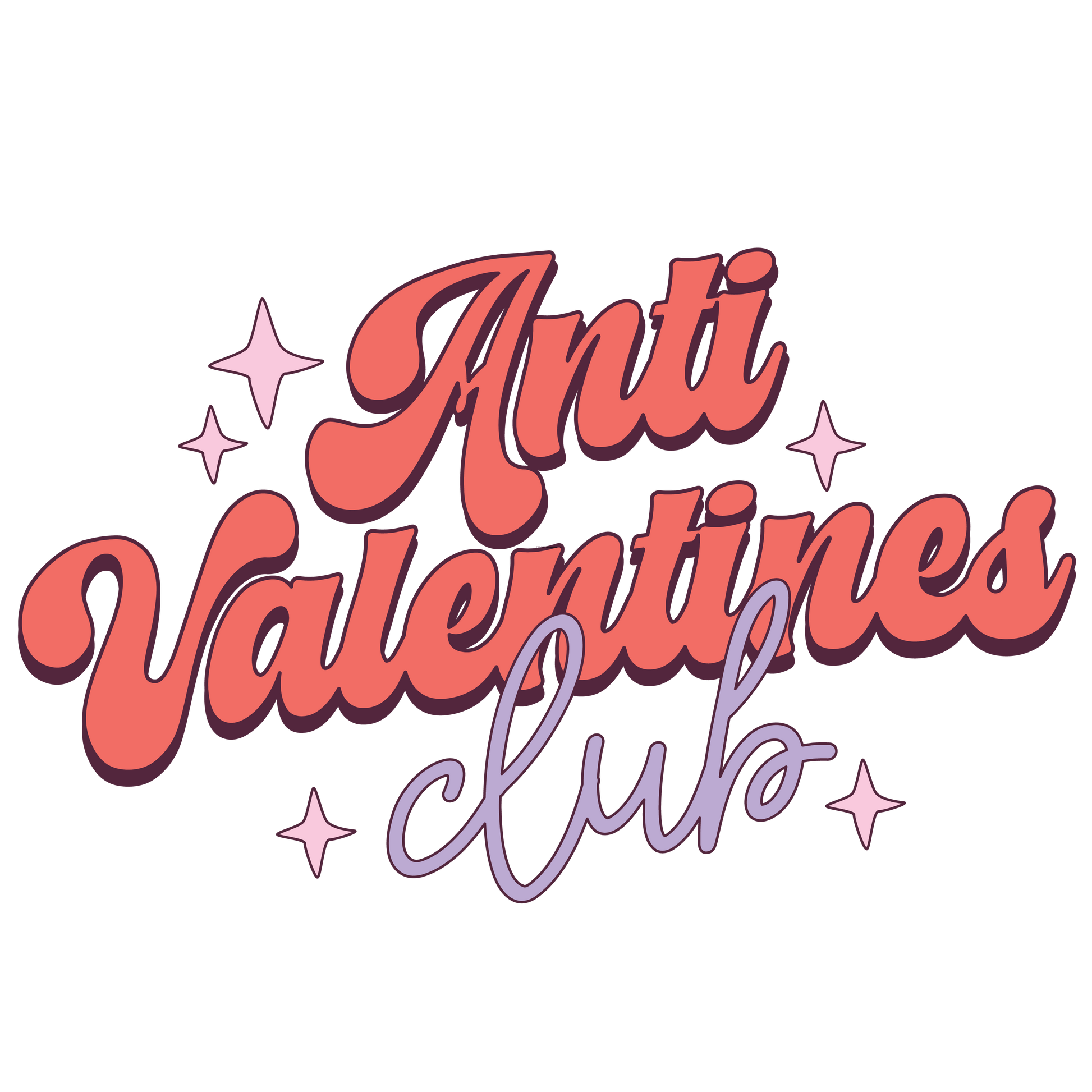 Anti Valentines Club Full Color Transfer - Pro DTF Transfers