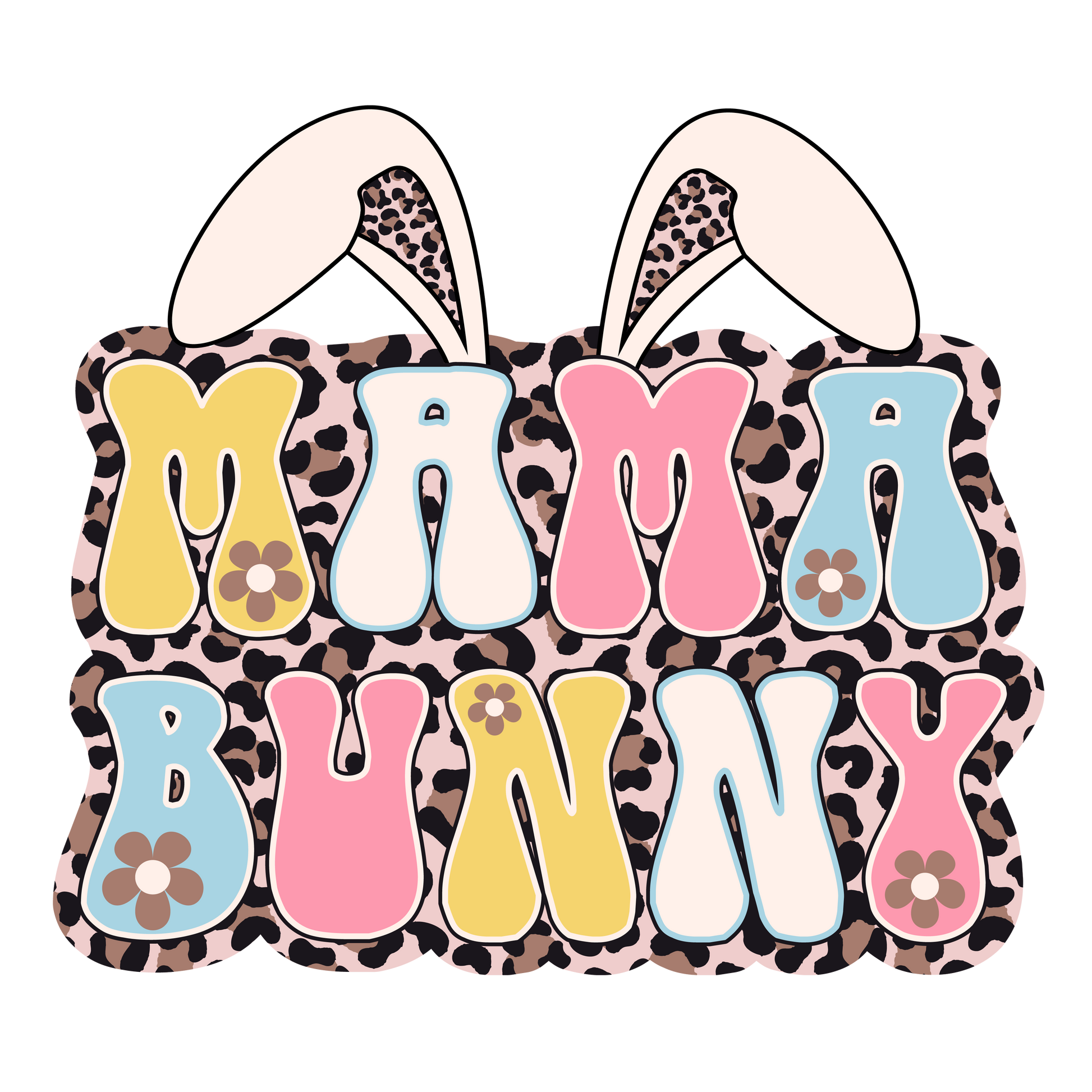 E4 Mama Bunny Full Color DTF Transfer - Pro DTF Transfers