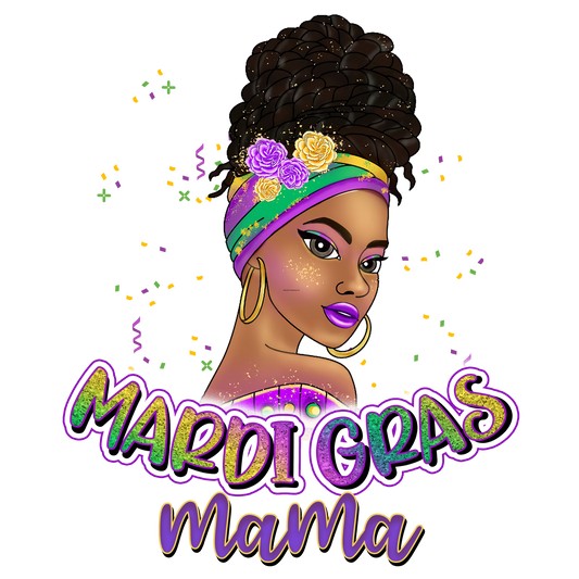MG20 Mama Mardi Gras Full Color Transfer - Pro DTF Transfers