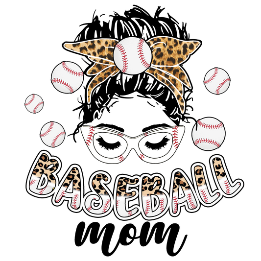 Messy Bun 1 BaseBall Full Color DTF Transfer - Pro DTF Transfers
