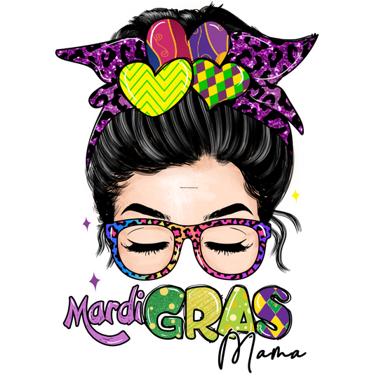 Mama 2 Mardi Gras Full Color Transfer - Pro DTF Transfers