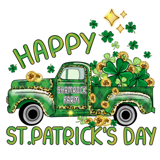 SP11 St Patrick Truck Full Color DTF Transfer - Pro DTF Transfers