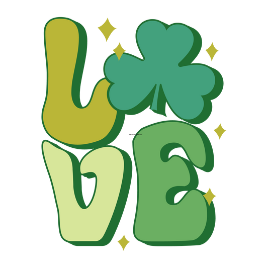 Love Clover Full Color DTF Transfer - Pro DTF Transfers