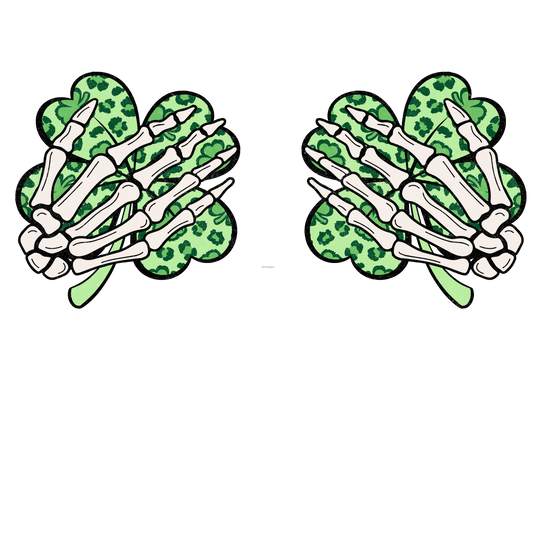 Lucky Skeleton Hands Full Color DTF Transfer - Pro DTF Transfers