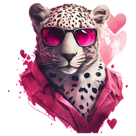 Cheetah Valentine Full Color Transfer - Pro DTF Transfers