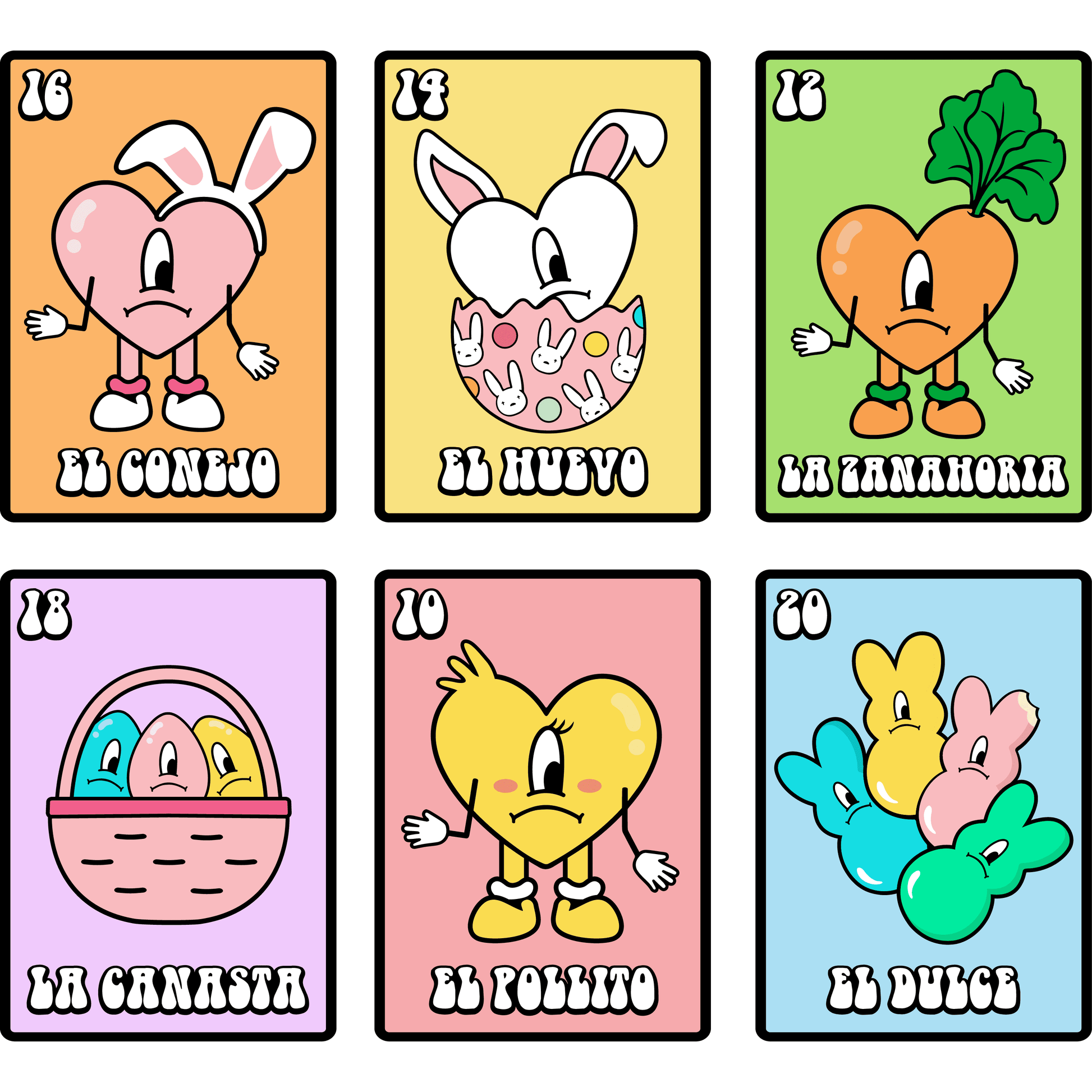 Loteria Bad Bunny Easter Full Color DTF Transfer - Pro DTF Transfers