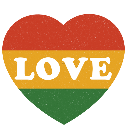 Retro Love Heart Full Color DTF Transfer - Pro DTF Transfers