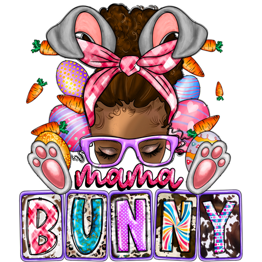 E22 Bunny Mama Full Color DTF Transfer - Pro DTF Transfers