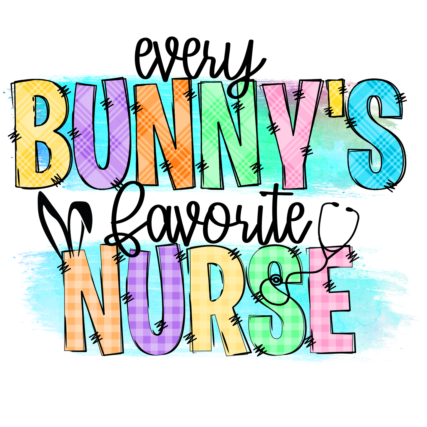 Easter Nurse 5 Full Color DTF Transfer - Pro DTF Transfers