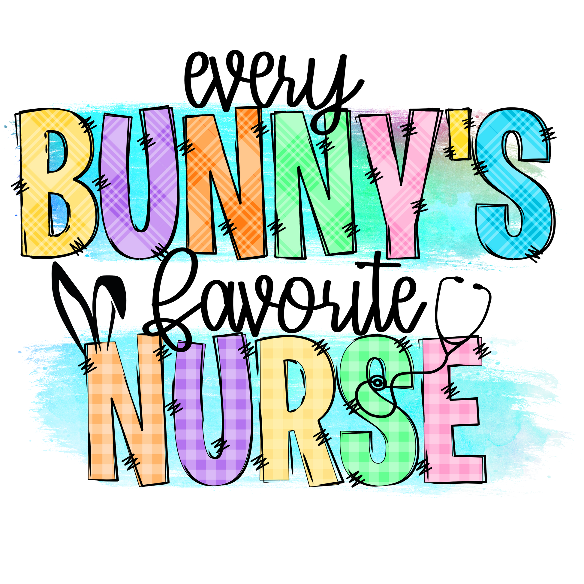 Easter Nurse 5 Full Color DTF Transfer - Pro DTF Transfers